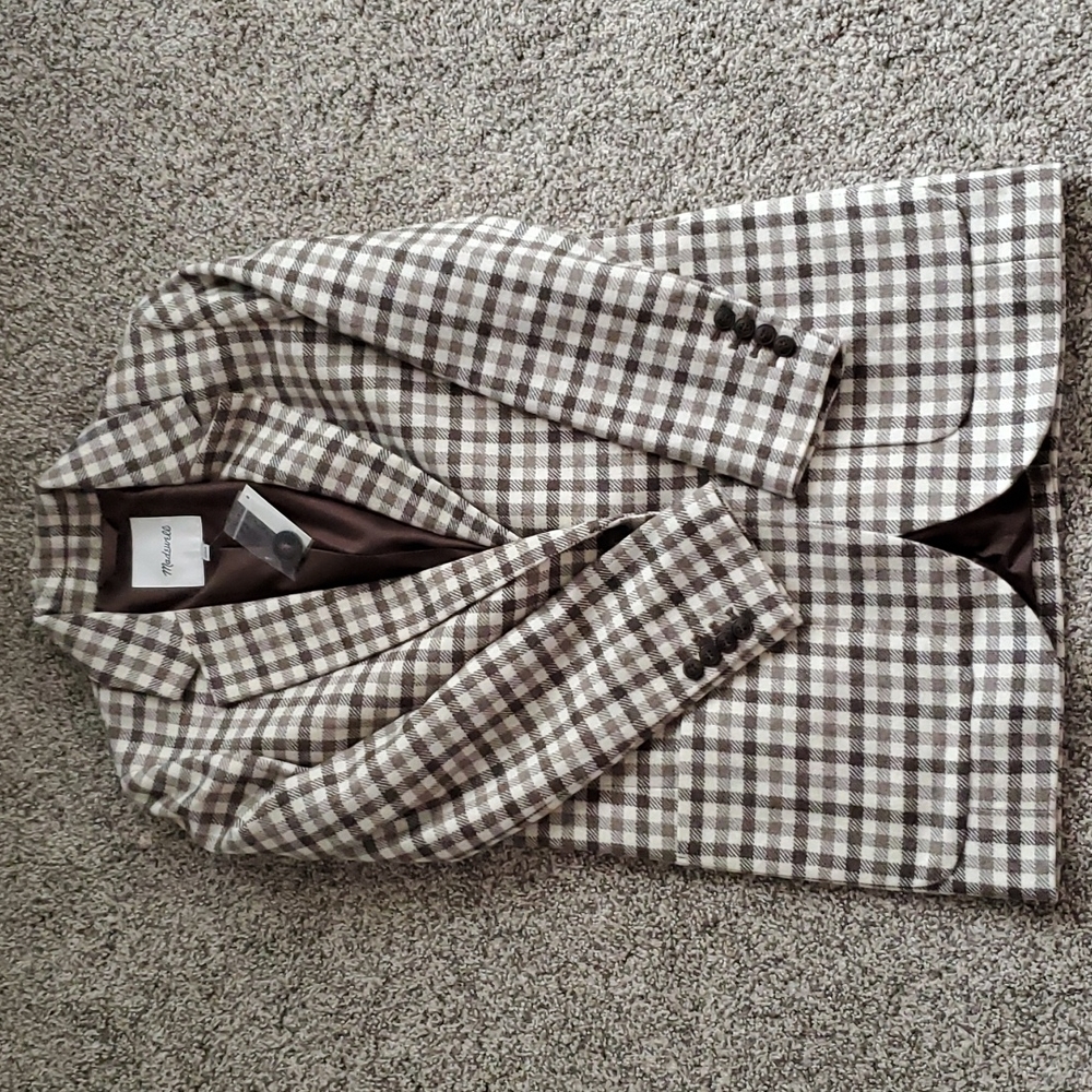 Larsen Blazer in Undyed Check